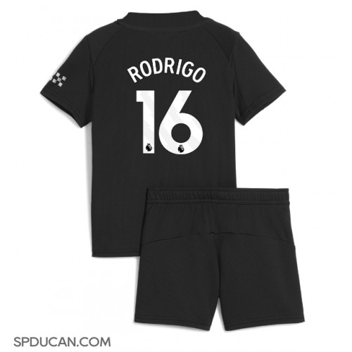 Dječji Nogometni Dres Manchester City Rodri Hernandez #16 Gostujuci 2025-26 Kratak Rukav (+ Kratke hlače)